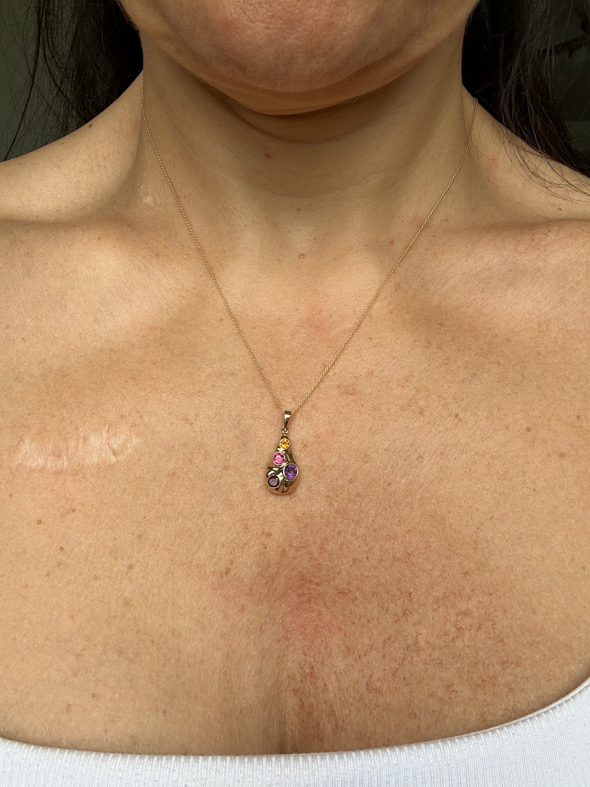 Ethereal Raindrop Necklace (14K Gold)