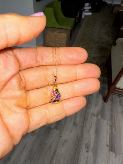 Ethereal Raindrop Necklace (14K Gold)