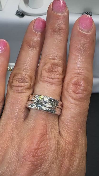 Tiniest Ride The Wave Ring Peridot